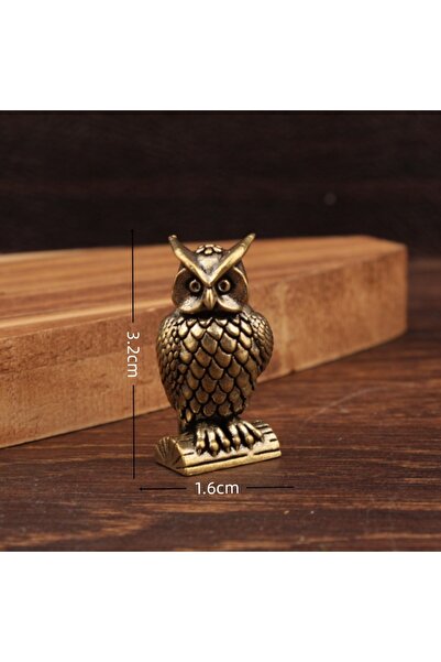 Choice1 A Owl Figure Brass Ornament Creative Small Ornament Brass Small Ornam...