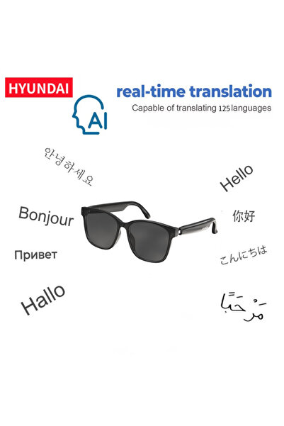 Choice1 نظارات هيونداي الذكية HY-C8 PRO بتقنية الذكاء الاصطناعي، لون أسود، مز...