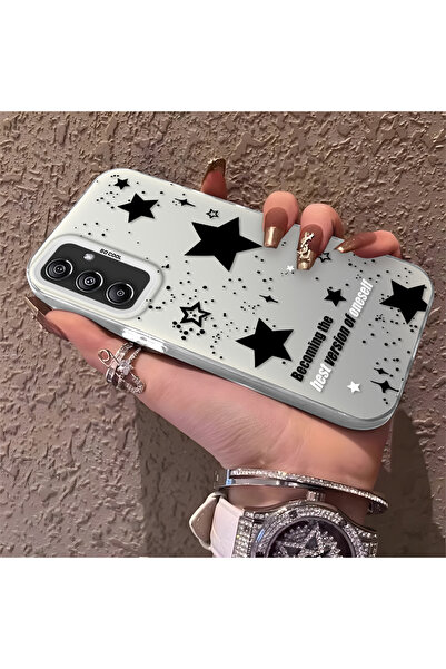 Hontinga حافظة هاتف سامسونج جالاكسي M34 متوافقة مع نمط النجوم، مصنوعة من السي...