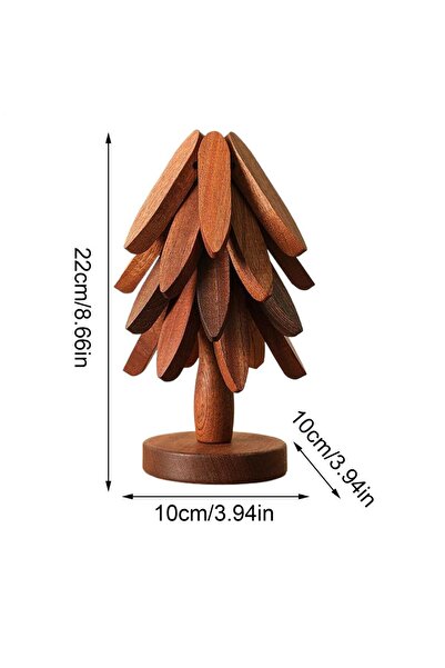 Choice 1 Set A Creative Non-Slip Cup Coaster Set Wooden Christmas Tree Shaped...