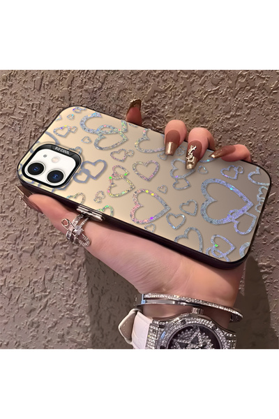 Hontinga حافظة هاتف آيفون 11 متوافقة مع نمط القلب من السيليكون ذات حافة صلبة ...