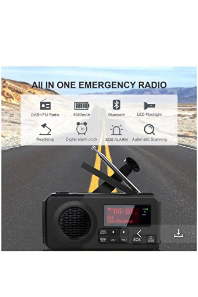 Choice1 retro Crank Survival DAB+FM Emergency Radio with rechargeable 5000 mA...