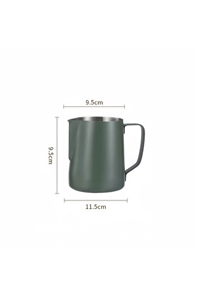 Choice1 600ML Dark Green 350/600ML Coffee Milk Frothing Pitcher Jug 304 Stain...