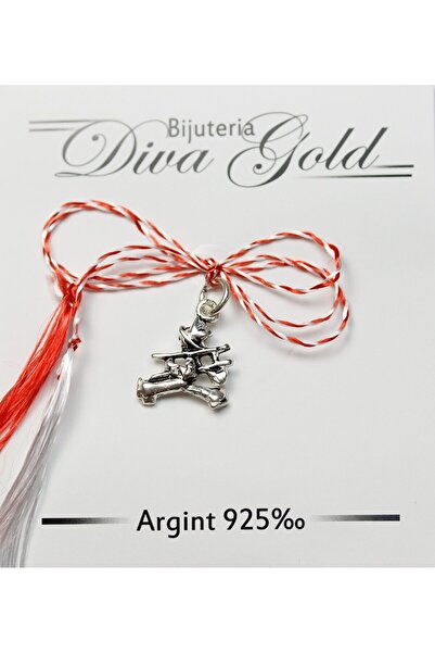 Diva Gold Silver Martisor Pendant Chimney