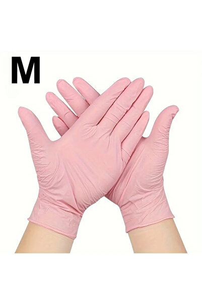 Choice8 90PCS M 30/60/90PCS Light Pink Disposable Nitrile Gloves Durable Ligh...