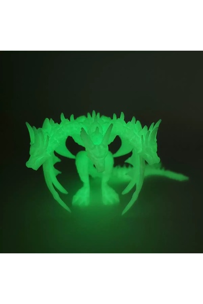 Choice مجسم تنين ثلاثي الرؤوس مطبوع بتقنية الليزر ثلاثية الأبعاد، متعدد الألو...