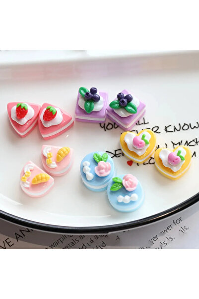 Choice 10pcs mix 10 Pcs/Set Mini Simulation Cream Fruit Cake Doll House Ornam...