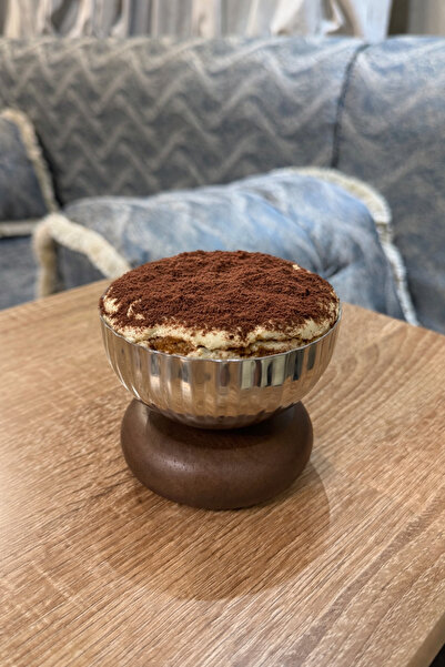 Palaces Steel bowl with a wooden base