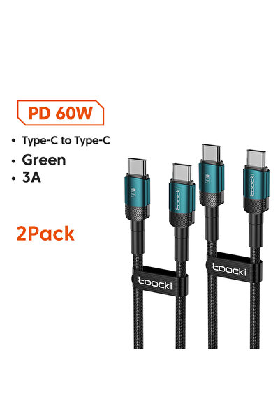 Choice37 كابل توكي 2 متر 60 واط أخضر اللون، قطعتان من كابل توكي 100 واط من نو...