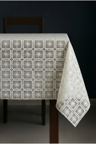 Soft Kare Luxury Straw Pattern Pvc Transparent Coated Oilcloth Tablecloth Wat...