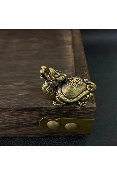 Choice DEEP BLUE Lucky Animal Statue Desktop Ornament Decors Retro Brass Myth...