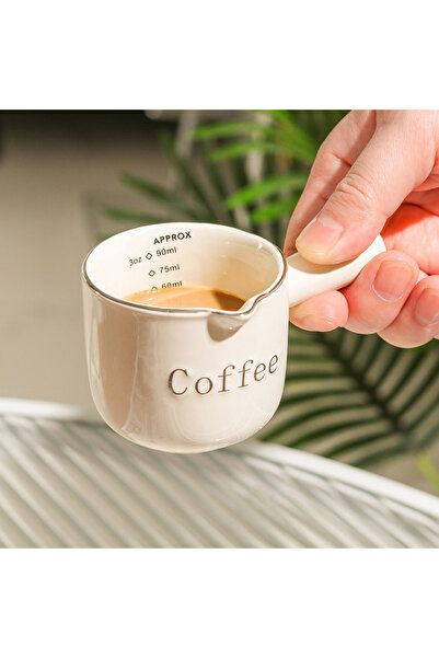 Choice onesize 1 Pc Korean Ins Feel 3 Oz/90 Ml Ceramic Measuring Cup Espresso...