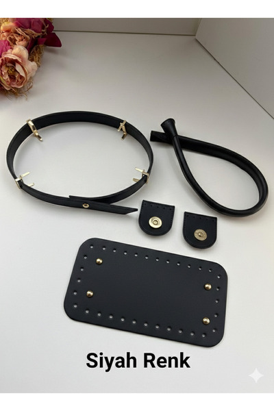 zg hobi aksesuar Faux Leather Set for Knitted Bags