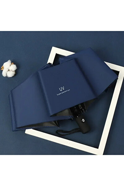 Choice1 Blue 8K Iron Fully Automatic Umbrella UV Resistant Umbrella Simple an...