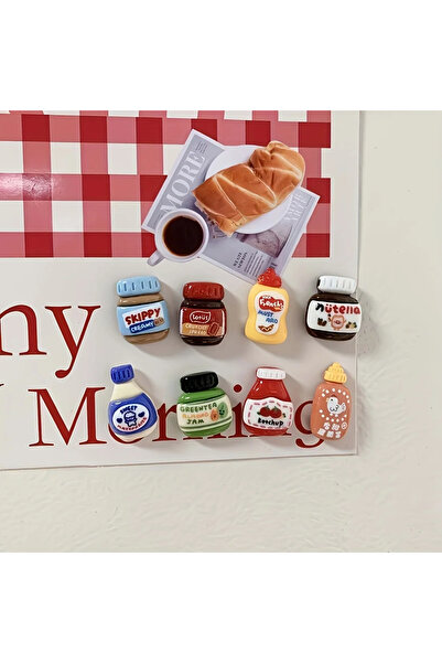 Choice1 8pcs 8PCS Kawaii Cartoon Food Fridge Magnets Cute Decorative Personal...