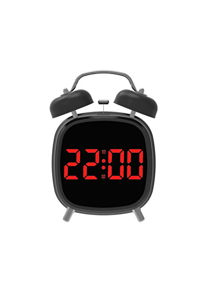 Choice6 Black-shell red Multifunction Alarm Clk Metal Alarm Clk With Powerful...