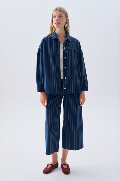 Mudo Striped Cloutte Fit Jean Pants