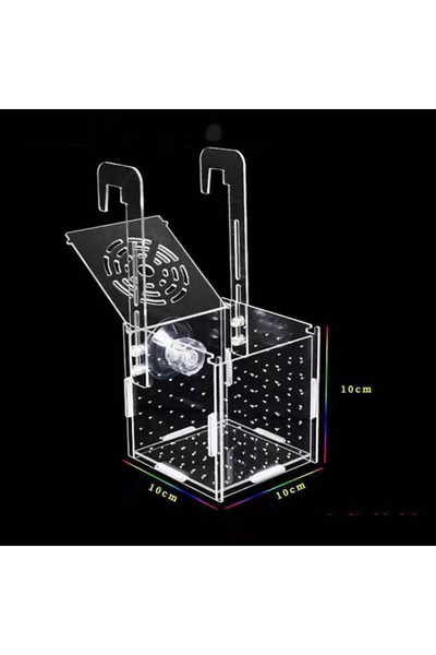 Choice صندوق عزل شفاف من أكريليك لتربية أسماك الزينة، مقاس 10×10×10 سم، مناسب...