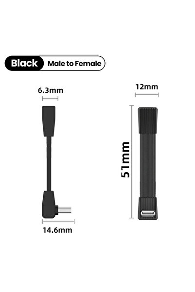 Choice3 M to F 51mm black Elough 240w Dual Head Type C Full-Featured Mobile H...