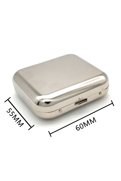 Choice منفضة سجائر مربعة صغيرة من الفولاذ المقاوم للصدأ، مقاس واحد، مع أغطية،...