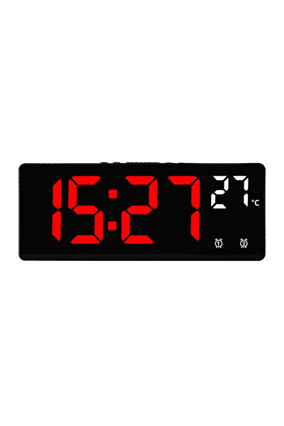 Choice1 Red Creative Number Clk Color Nightlight Temperature Calendar Alarm C...