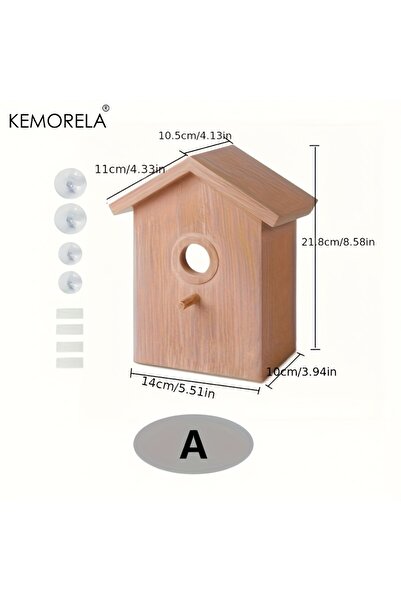 Choice A KEMORELA Pet Bird House Garden Tree Window Parrot Bird Breeding Box ...