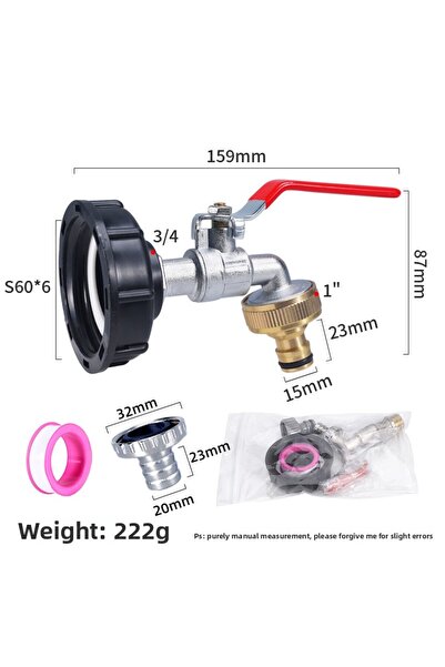 Choice withSld Brass Nipple Durable IBC Tank Accessory Adapter S60*6 3/4 Allo...