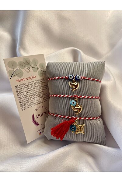 Arjew 3 Pieces of Marteniçka Bracelet with Gold Apparatus