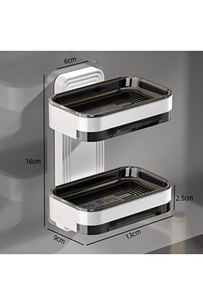 Choice Double layer Double Layer Soap Rack Punch-free Nail-free Bathroom Drai...