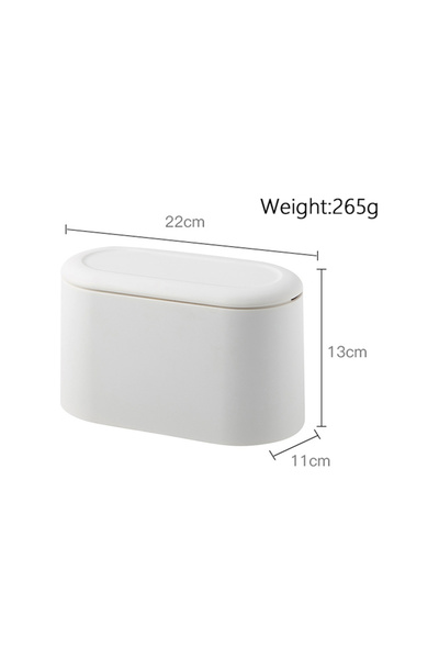 Choice White Mini Simple Office Garbage Bucket Desktop Trash Bin Durable Stor...
