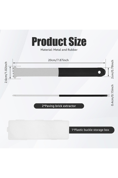 Choice 2Pcs 2Pcs Paver Removal Tool Metal Garden Brick Blk Puller Tool with N...
