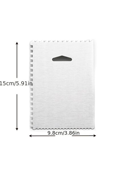Choice Silver Stainless Steel Cake Scraper Cakes Cream Flatner Scrapers DIY B...