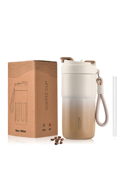 Choice7 400ml Brown WATERSY 400ml/550ml Coffee Tumbler 316 Stainless Steel In...