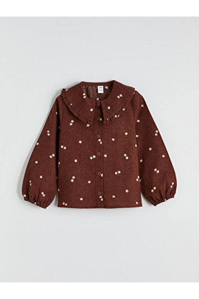 LC Waikiki ESVAB • Modern & Seçkin Bebe Roba Yaka Çiçekli Kız Çocuk Gömlek