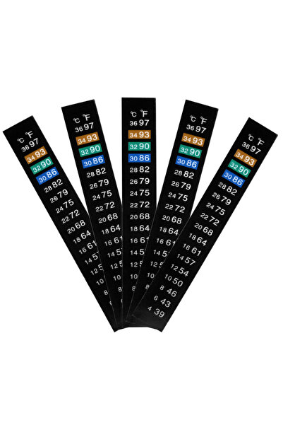 Choice 5pcs 5Pcs/10Pcs Aquarium Fish Tank Strip Stick-on discolor Thermometer...