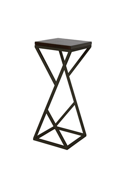 fromro ELISA Decorative Plant Stand with Matte Black Metal Frame
