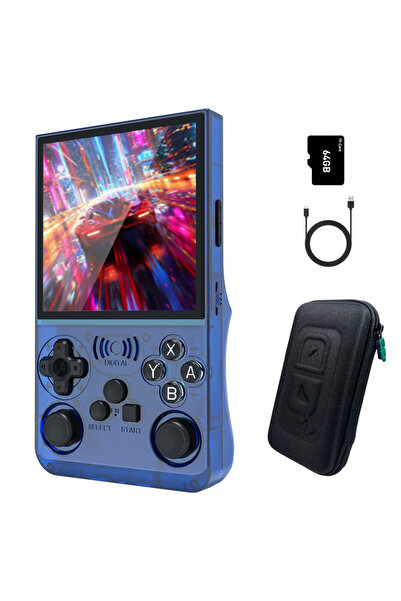 Choice1 Blue GAMINJA ANS13 4.0 Inch IPS Screen Retro Handheld Video Game Cole...