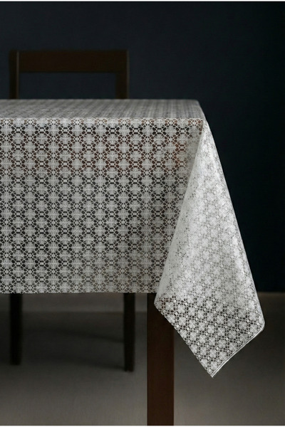 Soft Kare Luxury Straw Pattern Pvc Transparent Coated Oilcloth Tablecloth Wat...