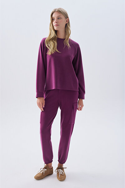 Mudo Modal Mixed Fabric Waist-Tie Jogger Pants