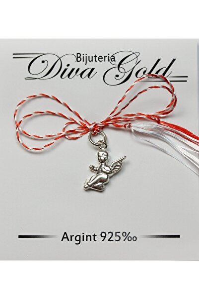Diva Gold Silver Angel Pendant Martisor
