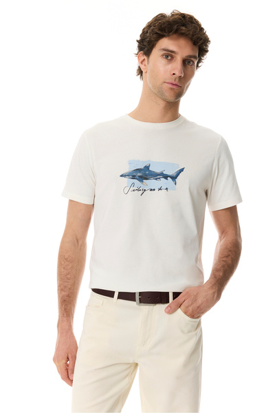 Mudo Printed Crew Neck Short Sleeve T-Shirt