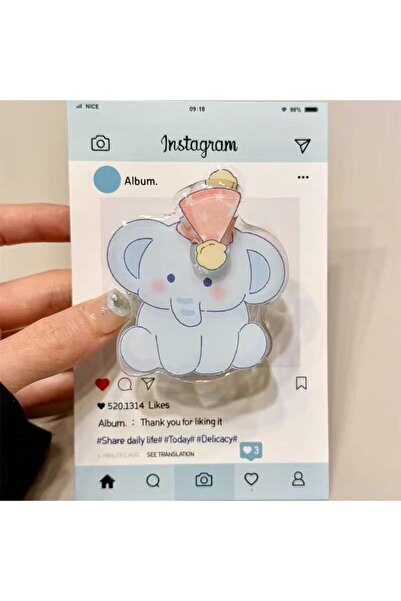 Choice حامل مغناطيسي قابل للطي على شكل فيل لطيف قابل للدوران، متوافق مع هواتف...