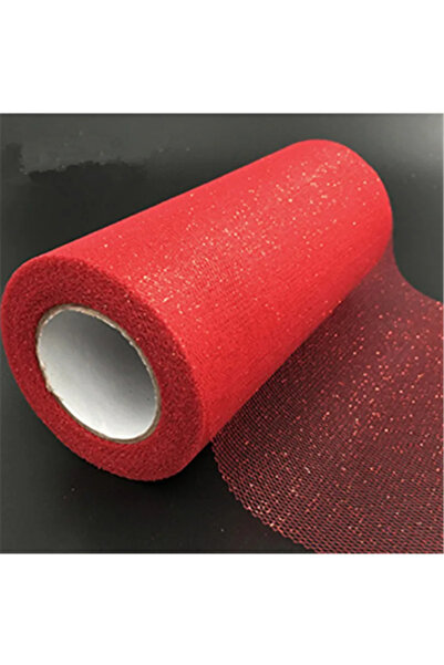 Choice3 قماش تول لامع أحمر ساخن D20، مقاس 15 سم × 22 م، لفافة تول لحفلات استق...