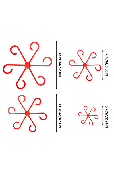 choice2 Red 4PCS Plastic Plant Stem Support Trellis Black/Red/Green Easy Inst...