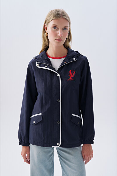 Mudo Embroidered Hooded Raincoat