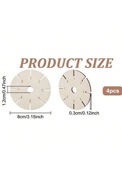 Choice 4pcs 4pcs Wooden Round Bracelet Knitting Braiding Disk Braiding Braide...