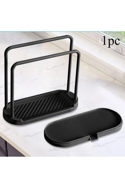 Choice Black Kitchen Rag Drain Rack Multi-functional Dish Cleaning Tool Stora...
