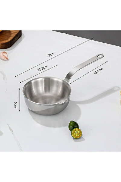 Choice 12cm 12cm Stainless Steel Oil Pot Mini Egg Frying Pan Soup Milk Cookin...