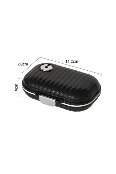 Choice1 Large black Mini Portable Pill Box Travel for Seven Days Multi Grid S...