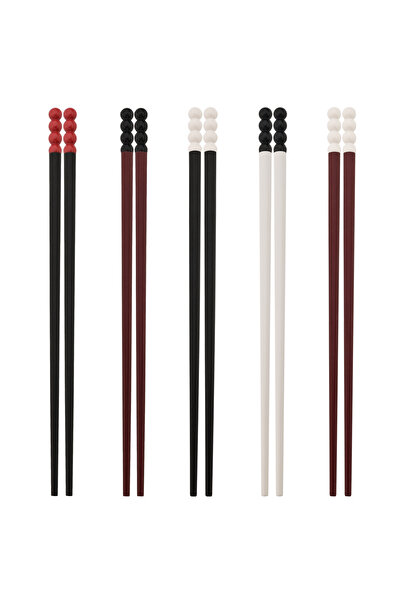 Choice5 mix 5Pairs Tomatoes on Sticks Meal Chopsticks Durable Alloy Chopstick...